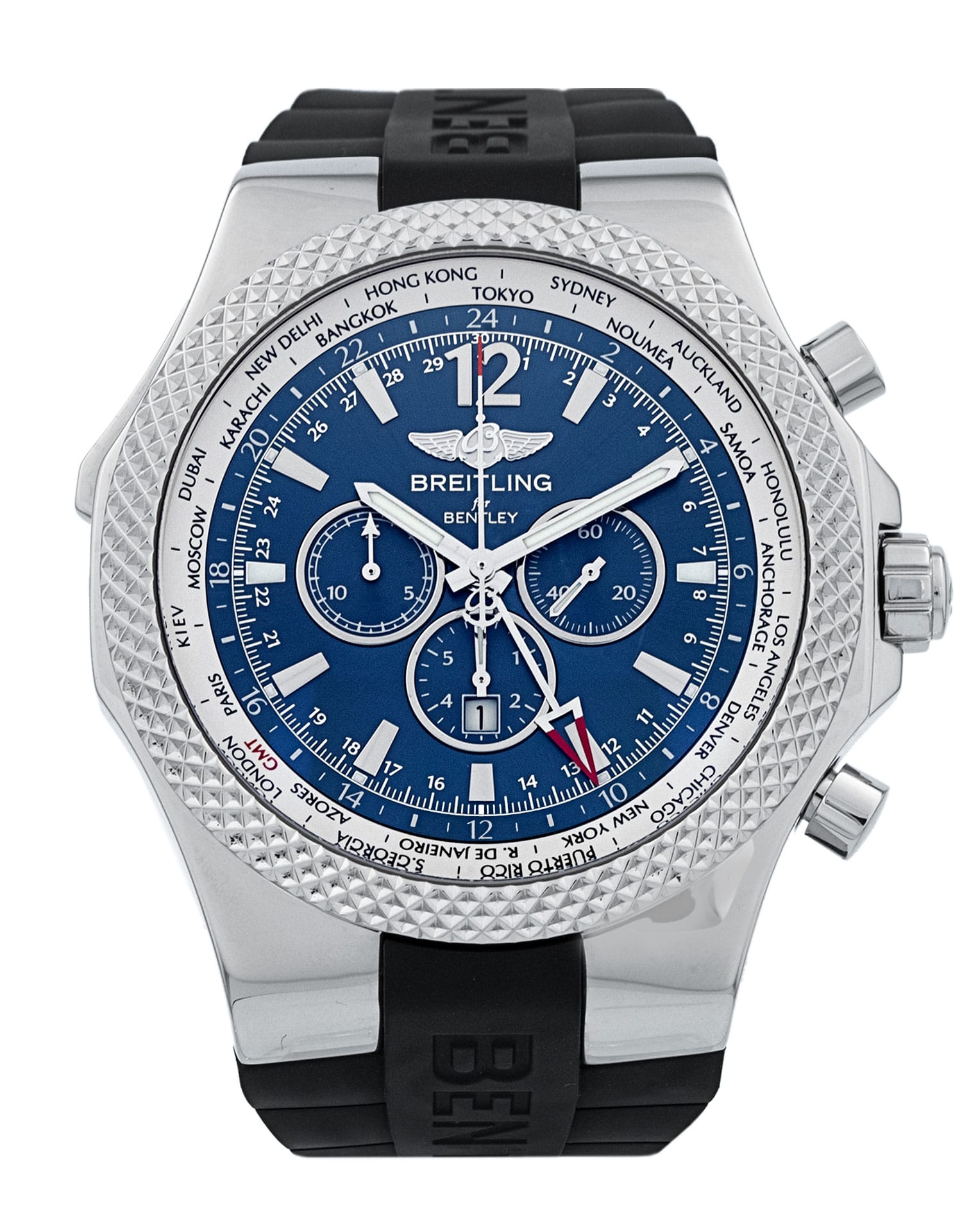 Breitling Bentley GMT - cadran Baton bleue