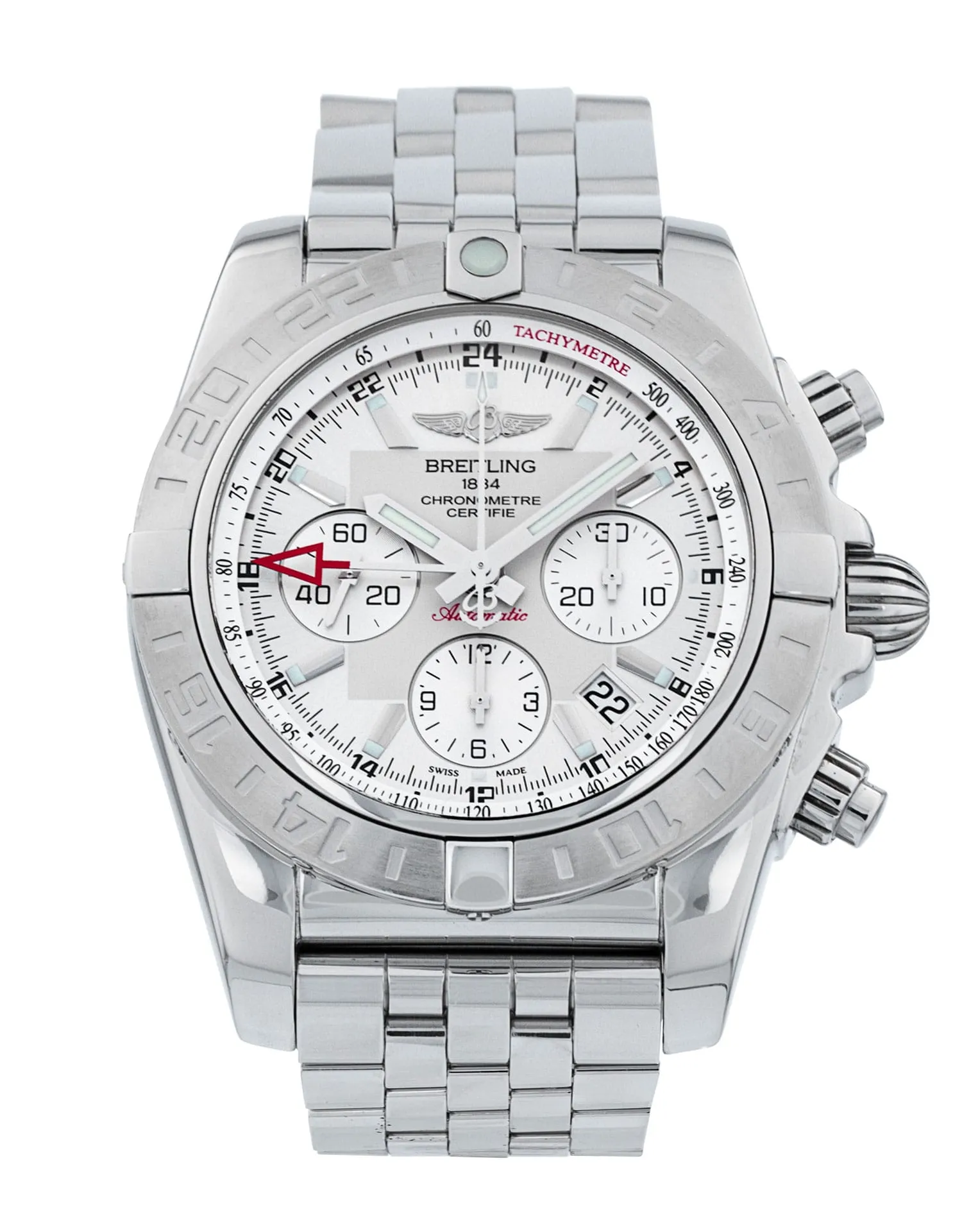Breitling Chronomat 44 GMT - cadran Baton argentée