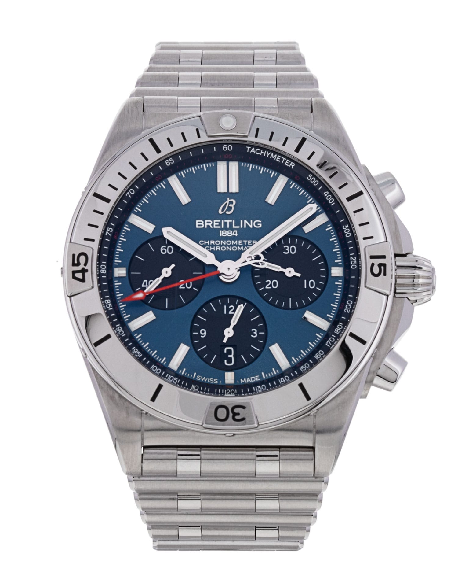 Breitling Chronomat B01 42 - cadran Baton bleue