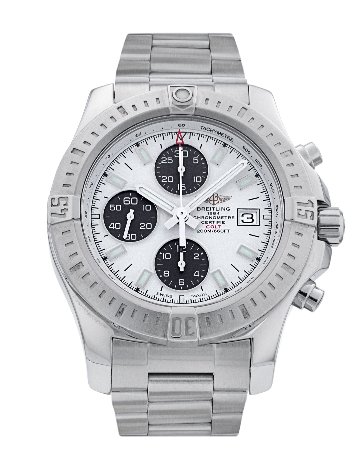 Breitling Colt Auto - cadran Baton argentée