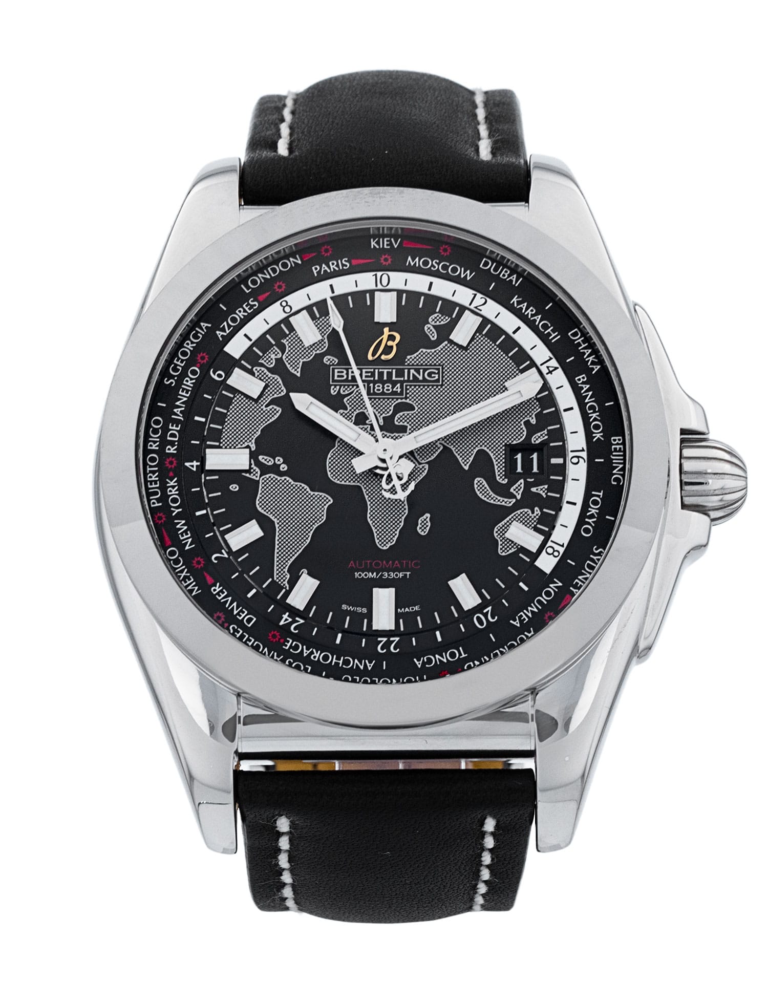 Breitling Galactic Unitime - cadran Baton noire