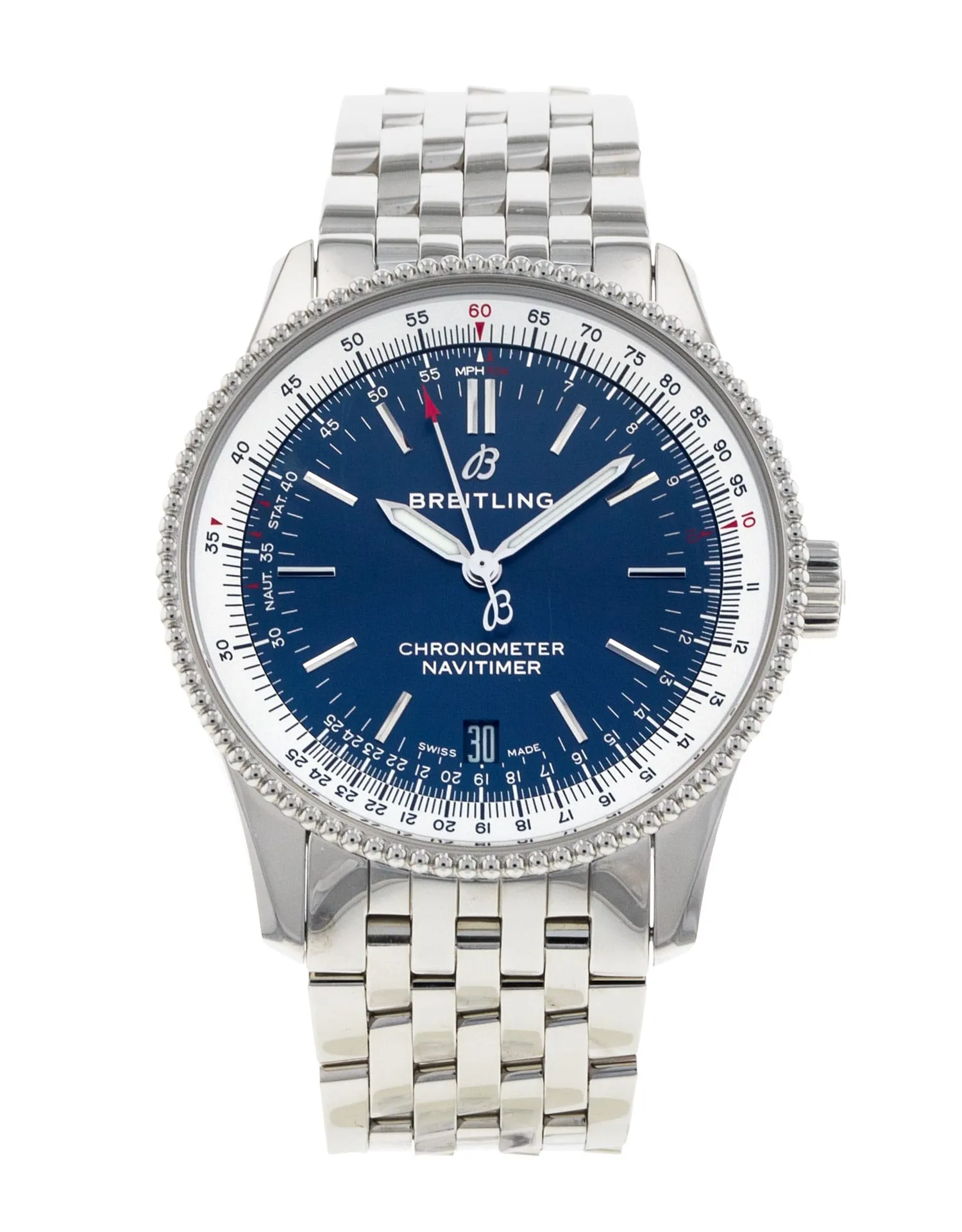 Breitling Navitimer Automatic 38 - cadran Baton bleue