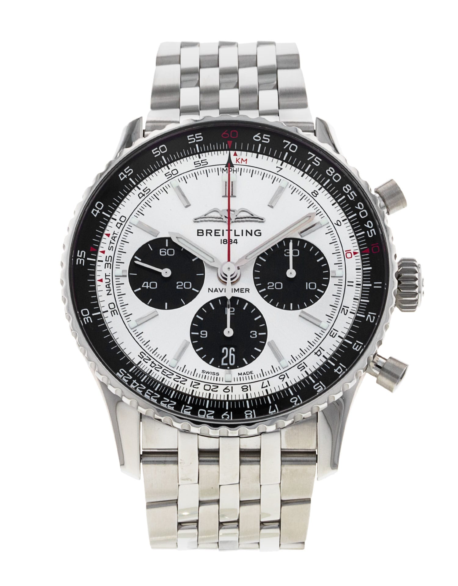 Breitling Navitimer B01 Chronograph 43 - cadran Baton argentée