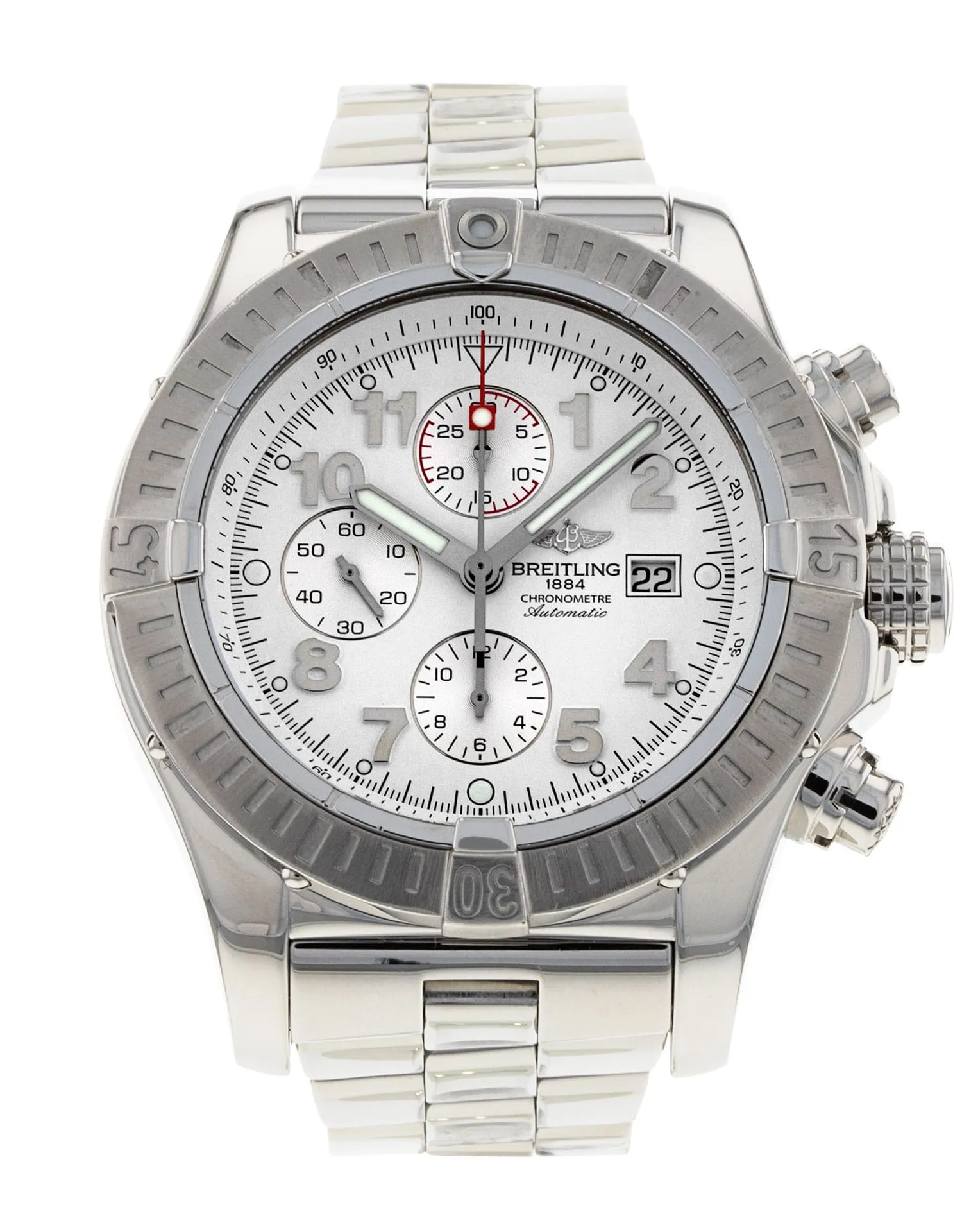 Breitling Super Avenger - cadran Arabic blanc
