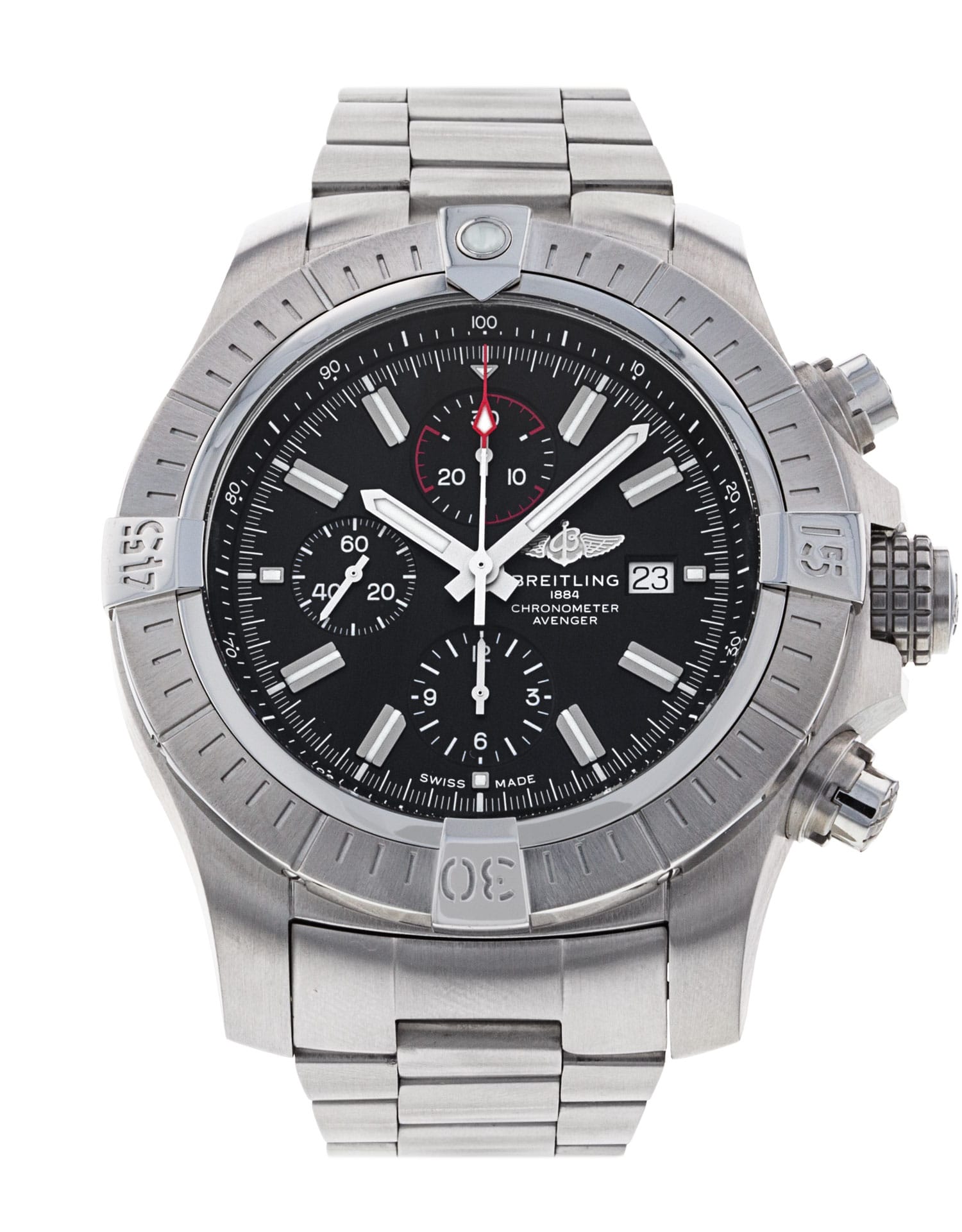 Breitling Super Avenger - cadran Baton noire