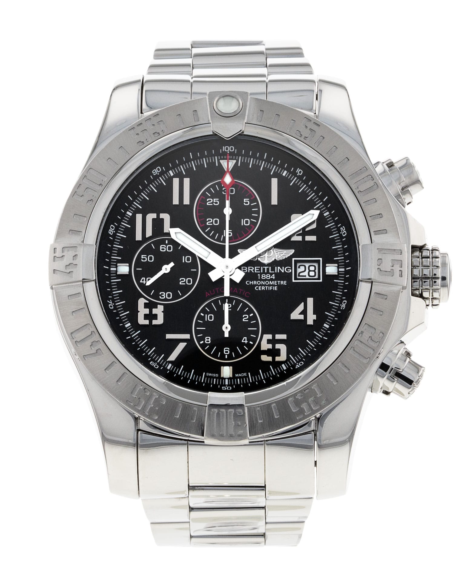 Breitling Super Avenger II - cadran Noir arabe