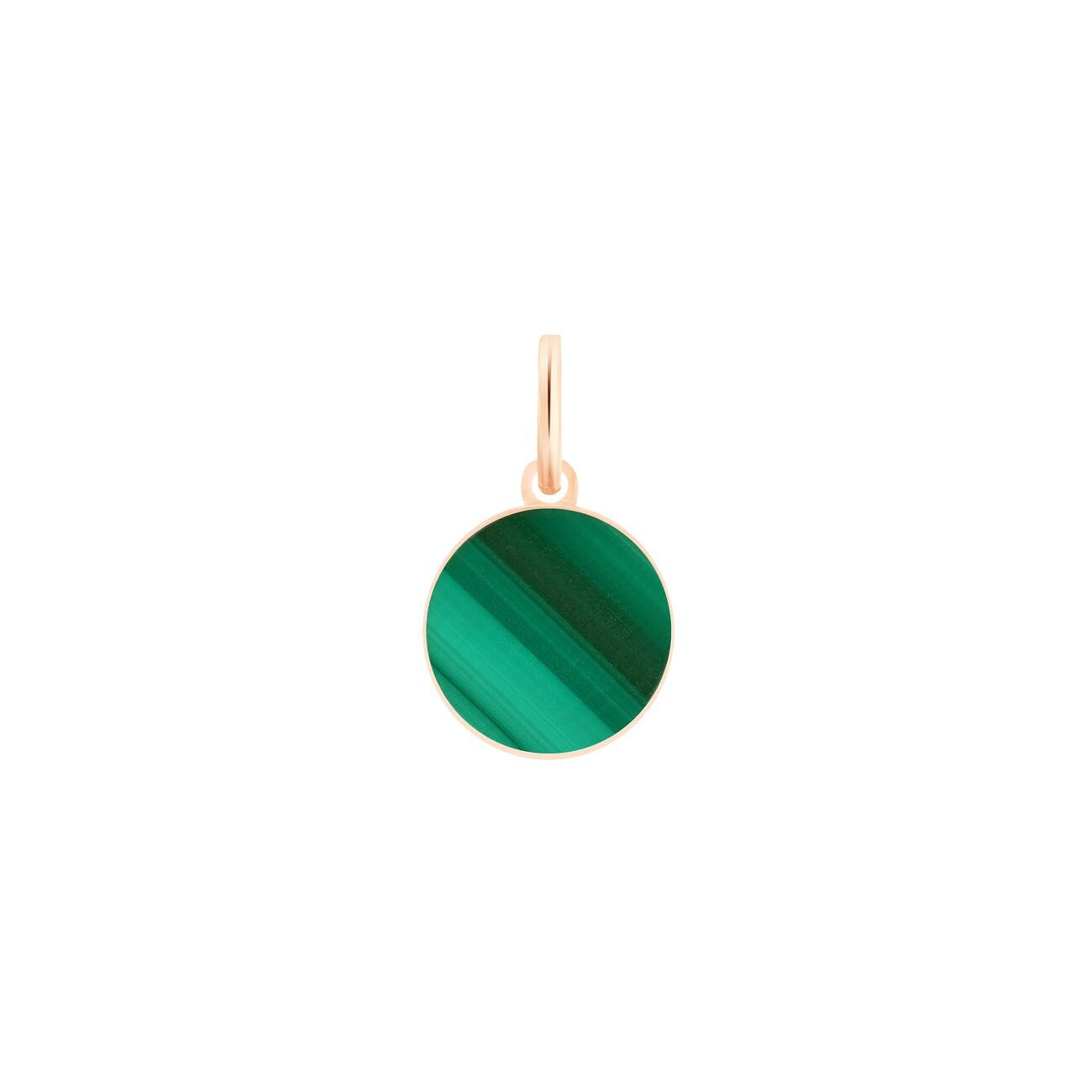 Achat Pendentif Ginette NY CHARMS en or rose et malachite