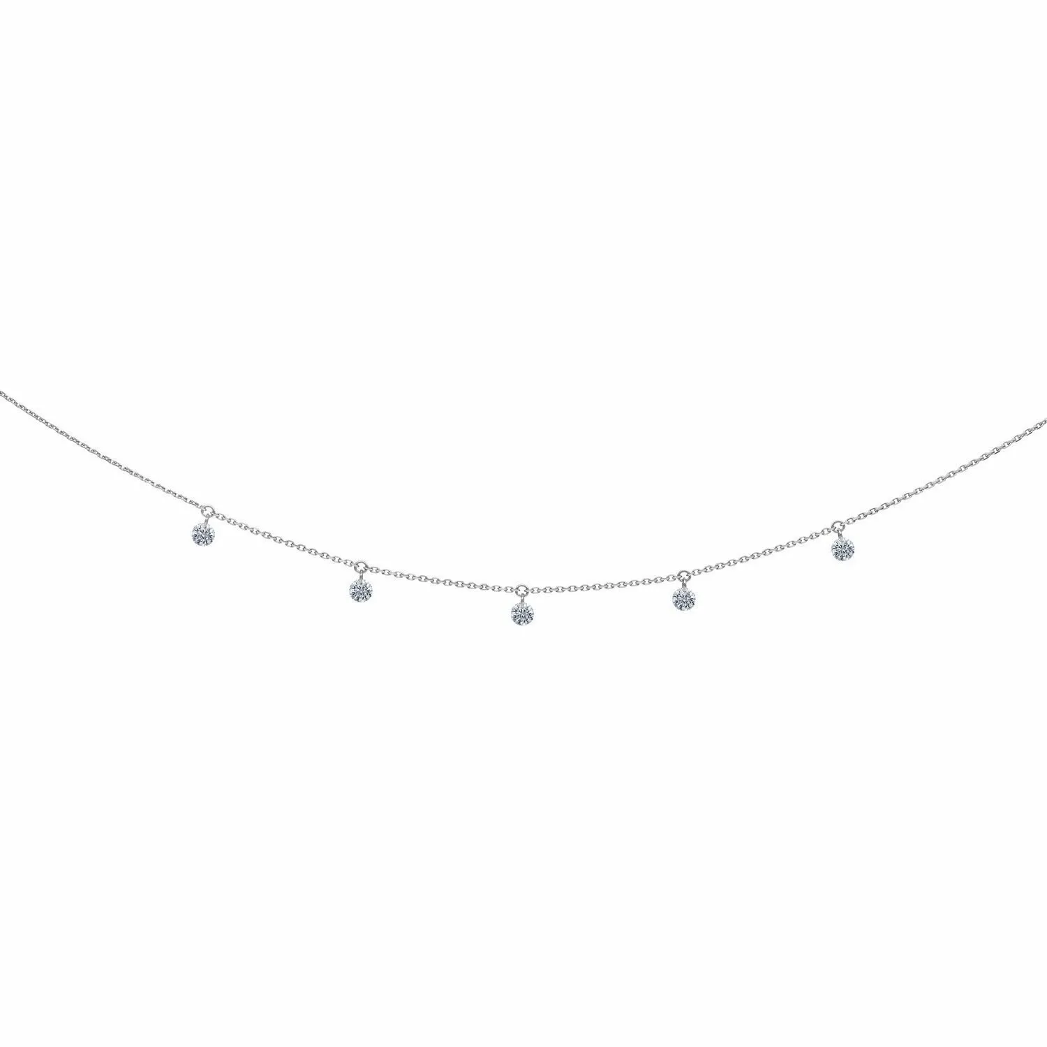 360° Collier La Brune & La Blonde 360° en or blanc et diamants de 0.50ct