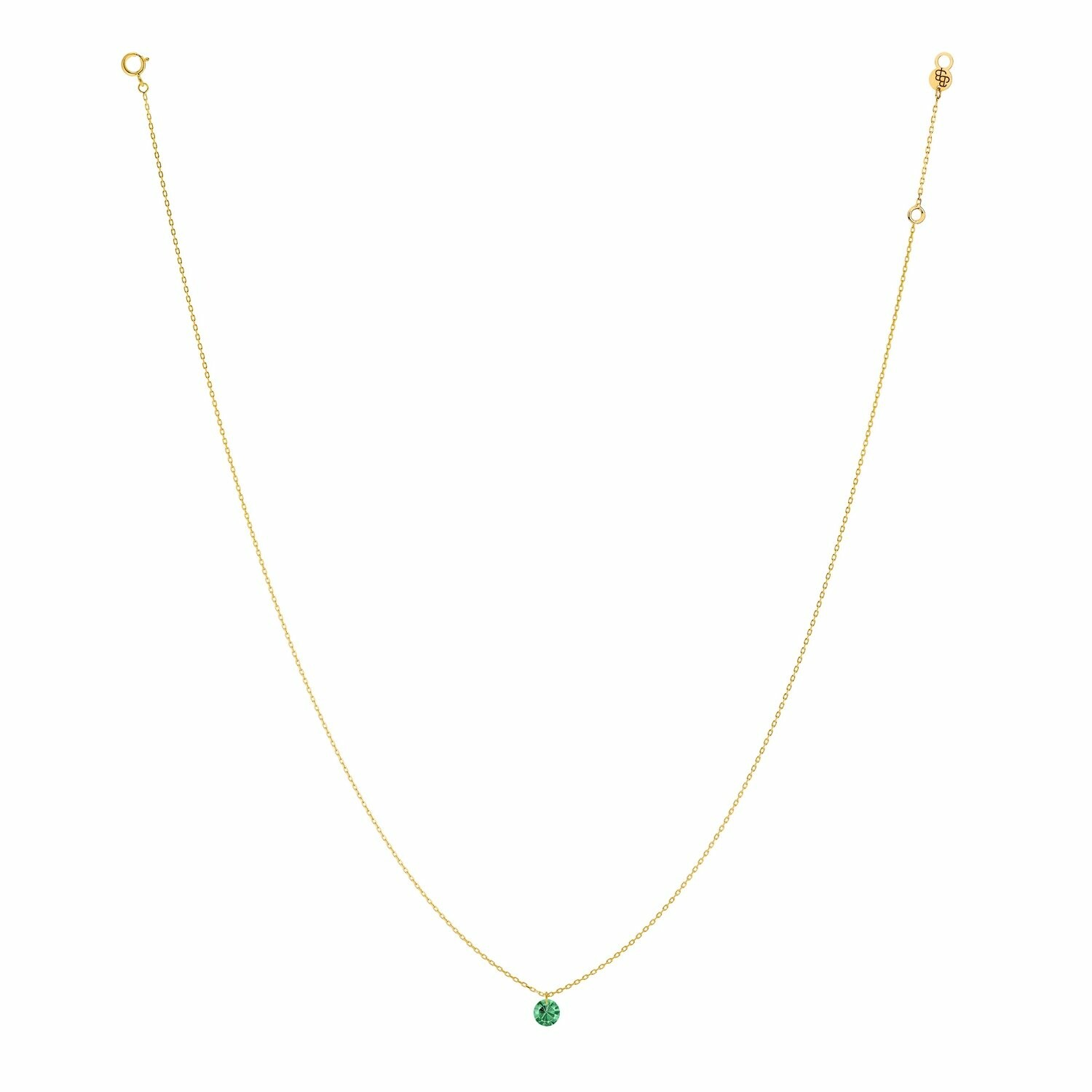 Achat Collier La Brune & La Blonde CONFETTI en or jaune et émeraude de 0.20ct