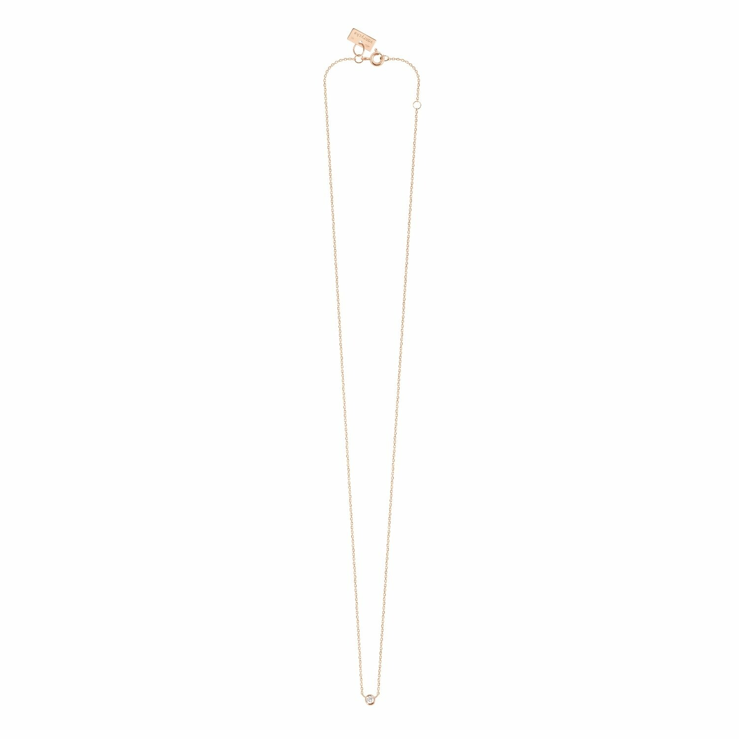 Collier Vanrycke One en or rose et 1 diamant