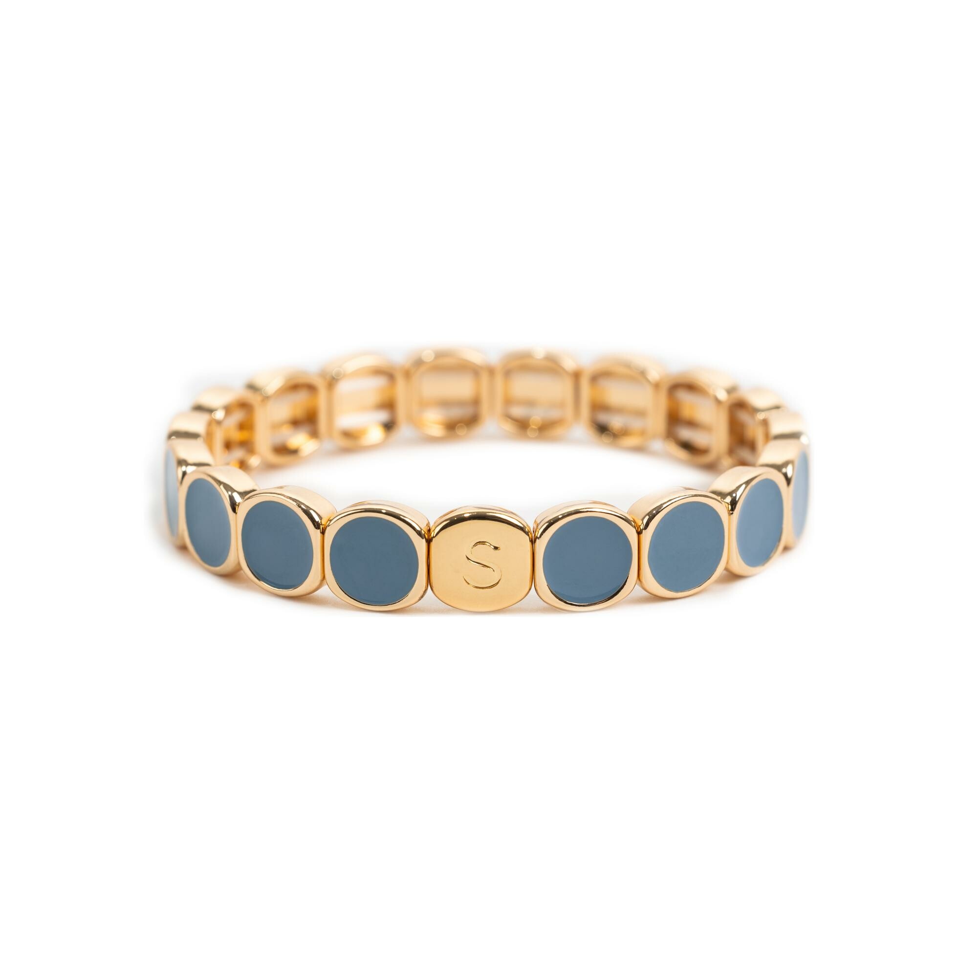 Bracelet Simone à Bordeaux Colormind en métal emaillé vieux gris L