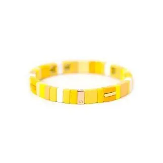 Bracelet Simone à Bordeaux COLORMIND en métal émaillé multi jaune