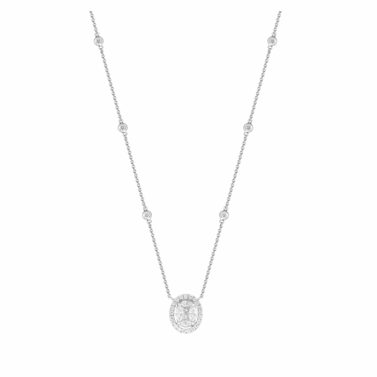 Achat Collier en or blanc et diamants de 0.75ct
