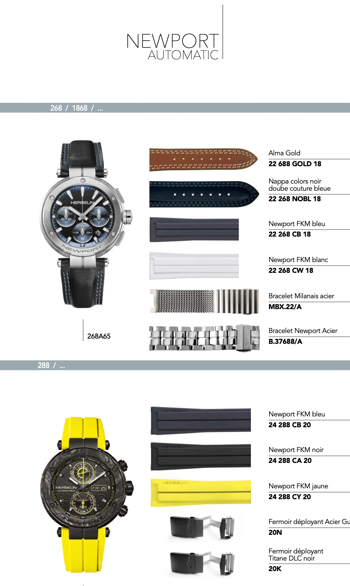 Recharge Bracelet cuir pour montre *Newport Automatic * 22688.........