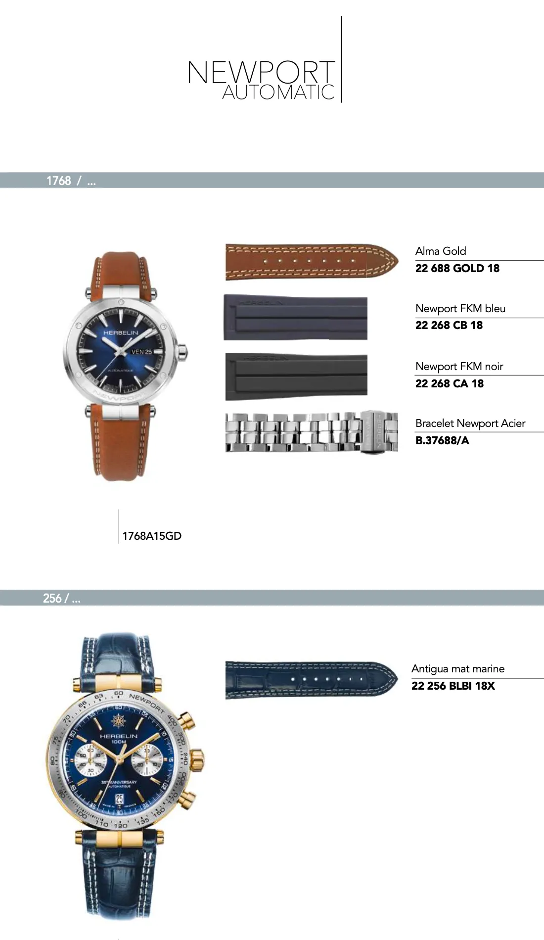 Recharge Bracelet cuir pour montre *Newport Automatic * série 1768 / ...