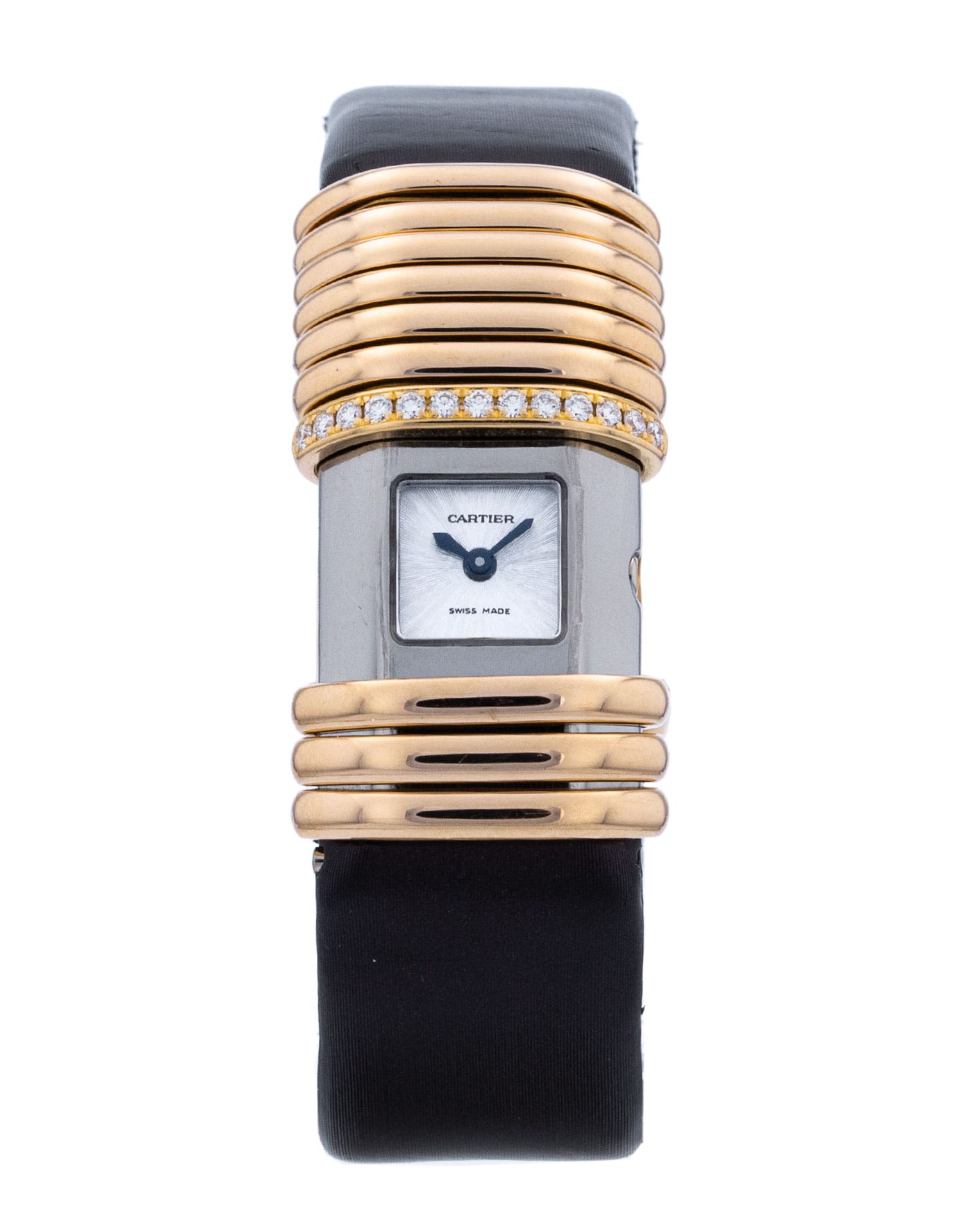 Cartier Declaration - cadran Argent et un bracelet e Cuir