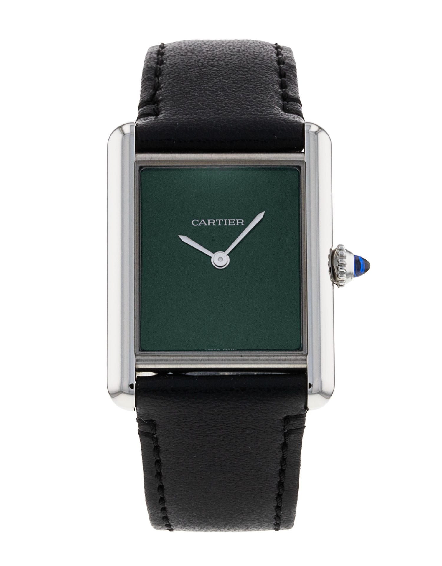 Cartier Must WSTA0056 - cadran Vert et un bracelet en Cuir