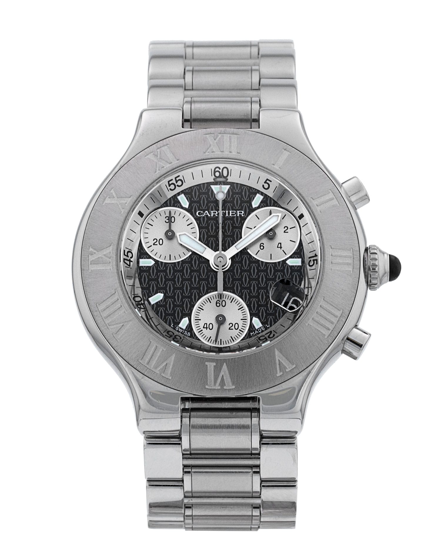 Cartier Must 21 - cadran Baton noire et un bracelet e Métal