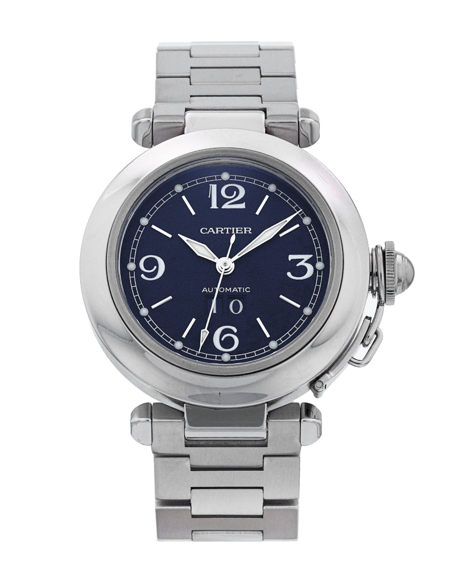 Cartier Pasha - cadran Bleu quartier arabe