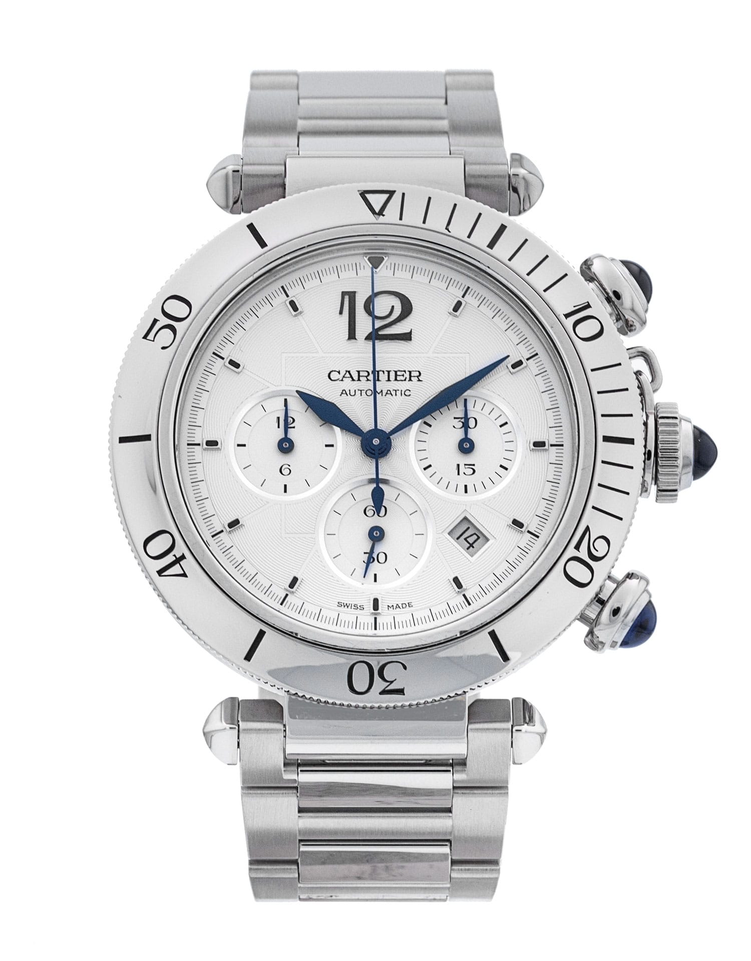 Cartier Pasha - cadran Argent et un bracelet e Métal