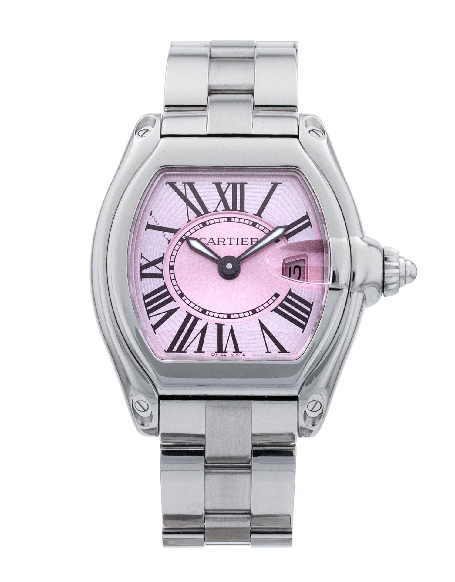 Cartier Roadster - cadran Rose à chiffres romains