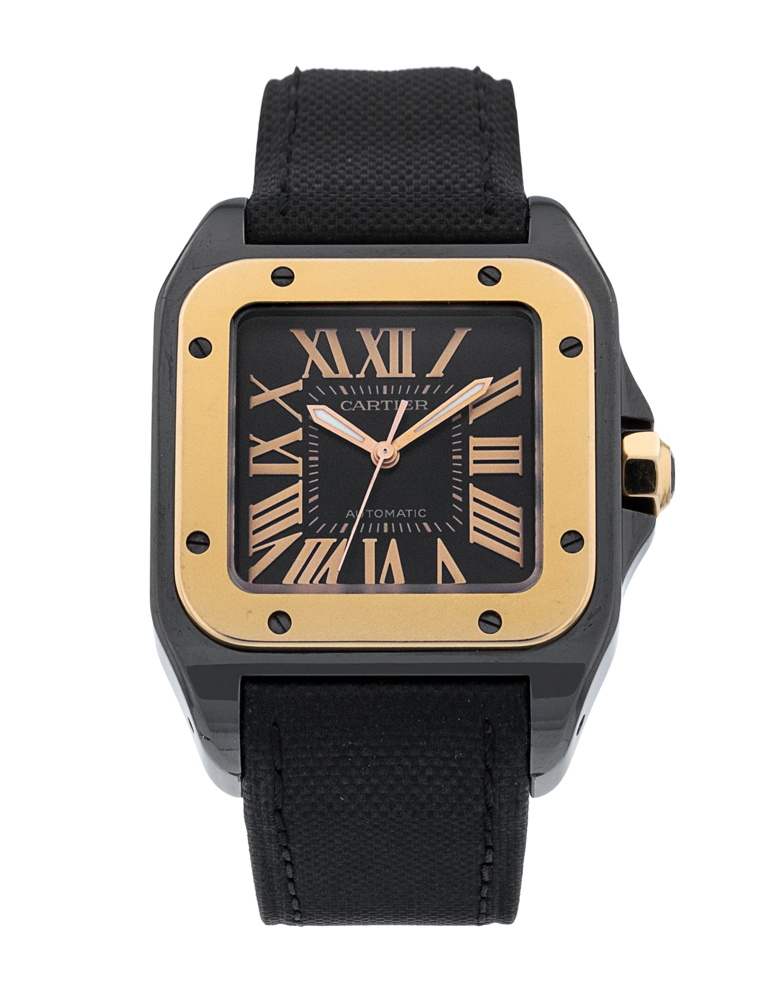 Cartier Santos 100 - cadran Noir à chiffres romains