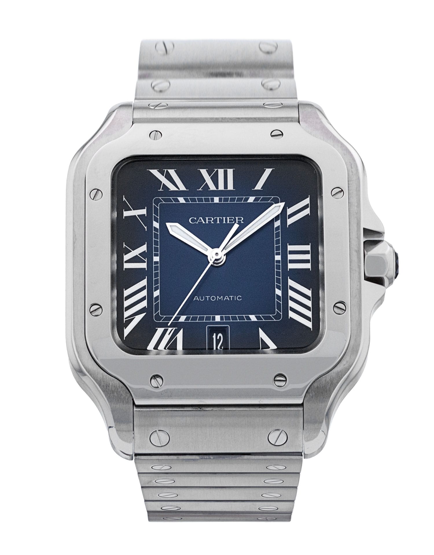 Cartier Santos De Cartier - cadran Bleu à chiffres romains