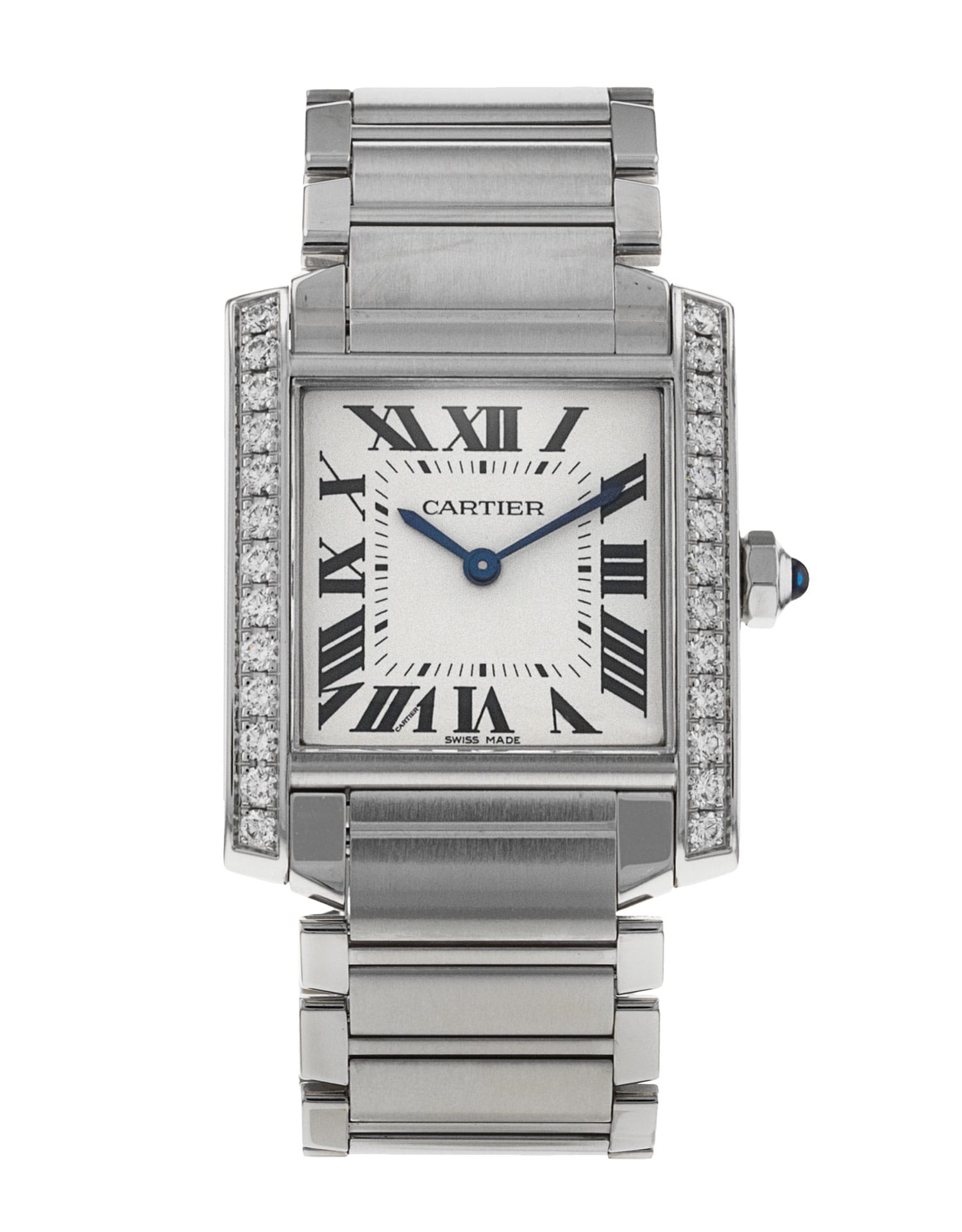Cartier Tank Francaise - cadran Argent à chiffres romains