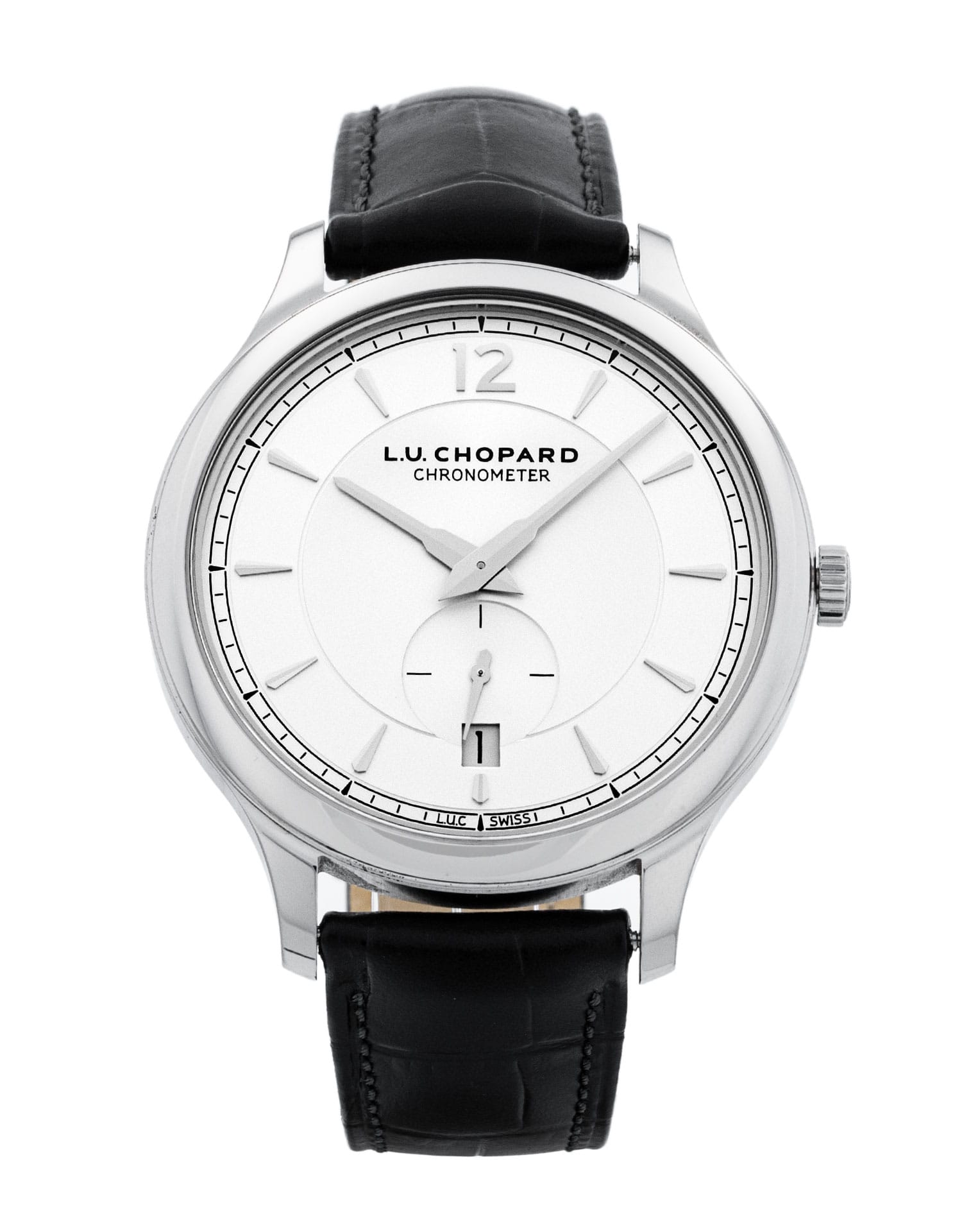 Chopard LUC - cadran Baton argentée et un bracelet e Cuir