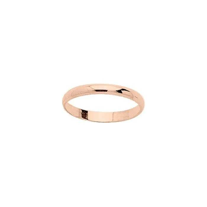 Alliance demi-jonc en or rose, 2.5mm RIDJ25RA - Rigal