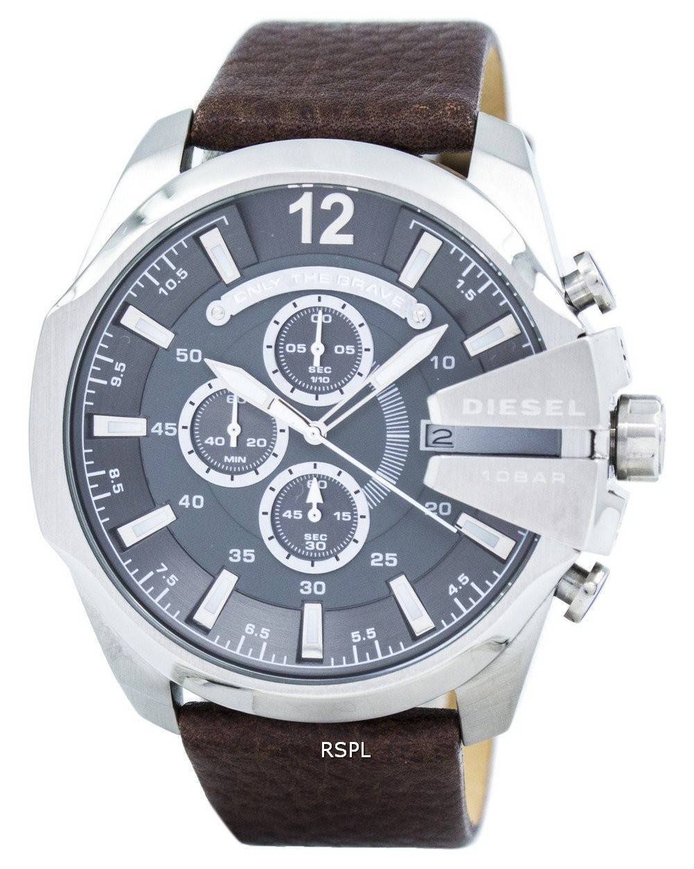Diesel Mega chef Chronograph gris cadran DZ4290 montre homme