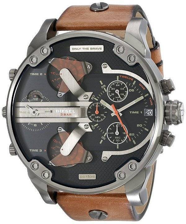 Diesel M. Papa 2.0 cadran noir DZ7332 montre hommes