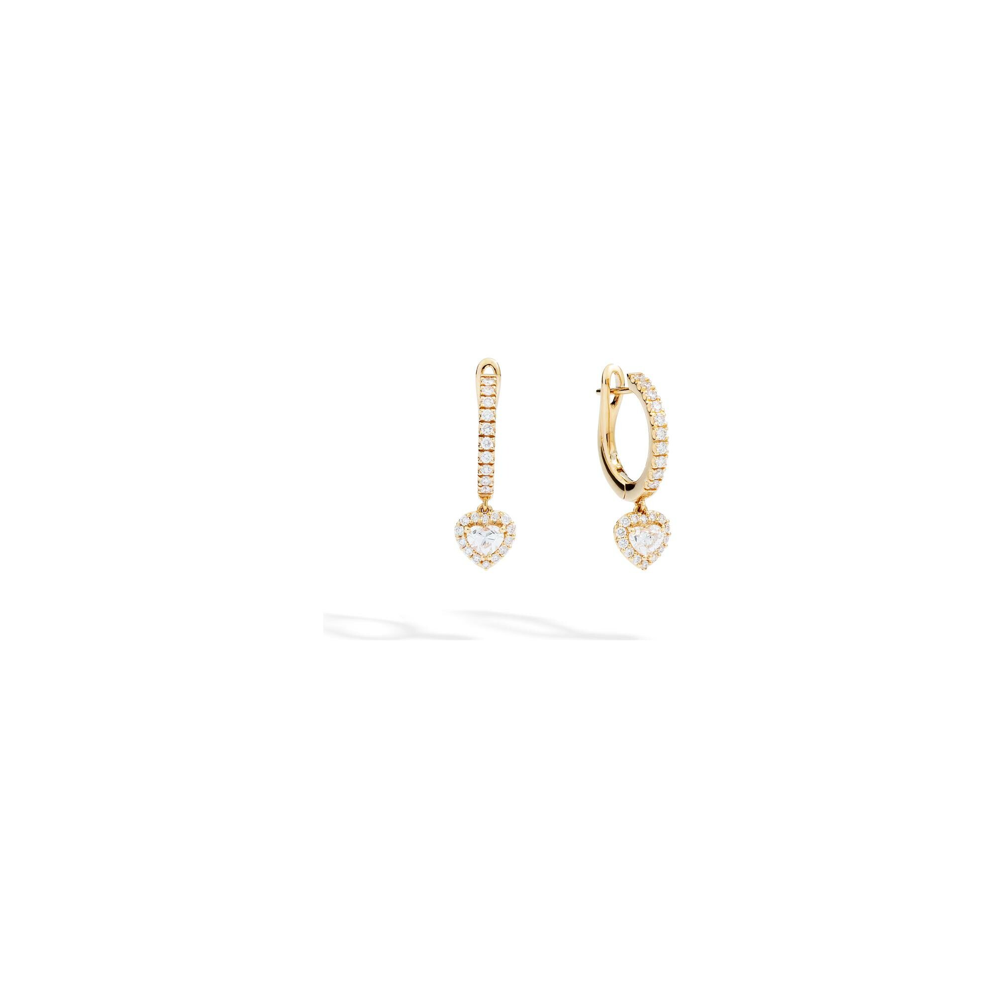 Achat Boucles d'oreilles Recarlo Anniversary Love en or jaune et Diamant 0.67ct