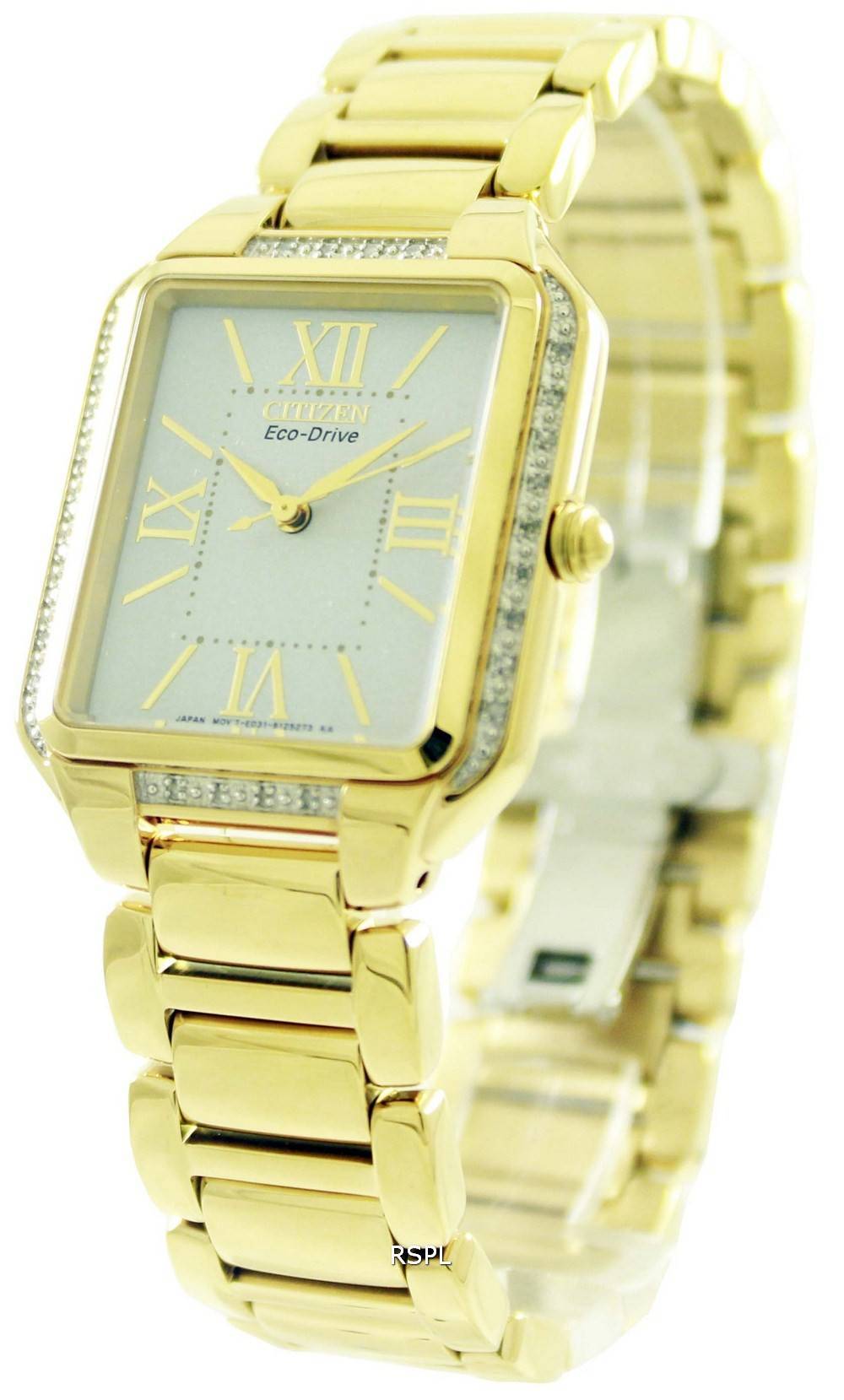 Diamonds Citoyen Ciena Montre Eco-Drive de Gold Tone EM0192-57A femmes