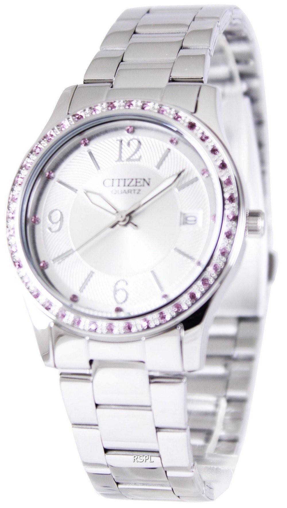 Montre Citizen Quartz rose Swarovski éléments EV0040-59 a féminin
