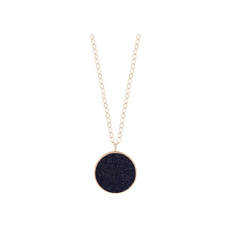 Achat Collier Ginette NY JUMBO EVER DISC en or rose et blue sand stone