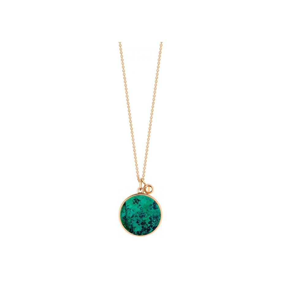Achat Collier Ginette NY EVER DISC en or rose et chrysocolle