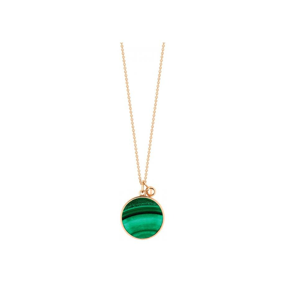 Achat Collier Ginette NY EVER DISC en or rose et malachite