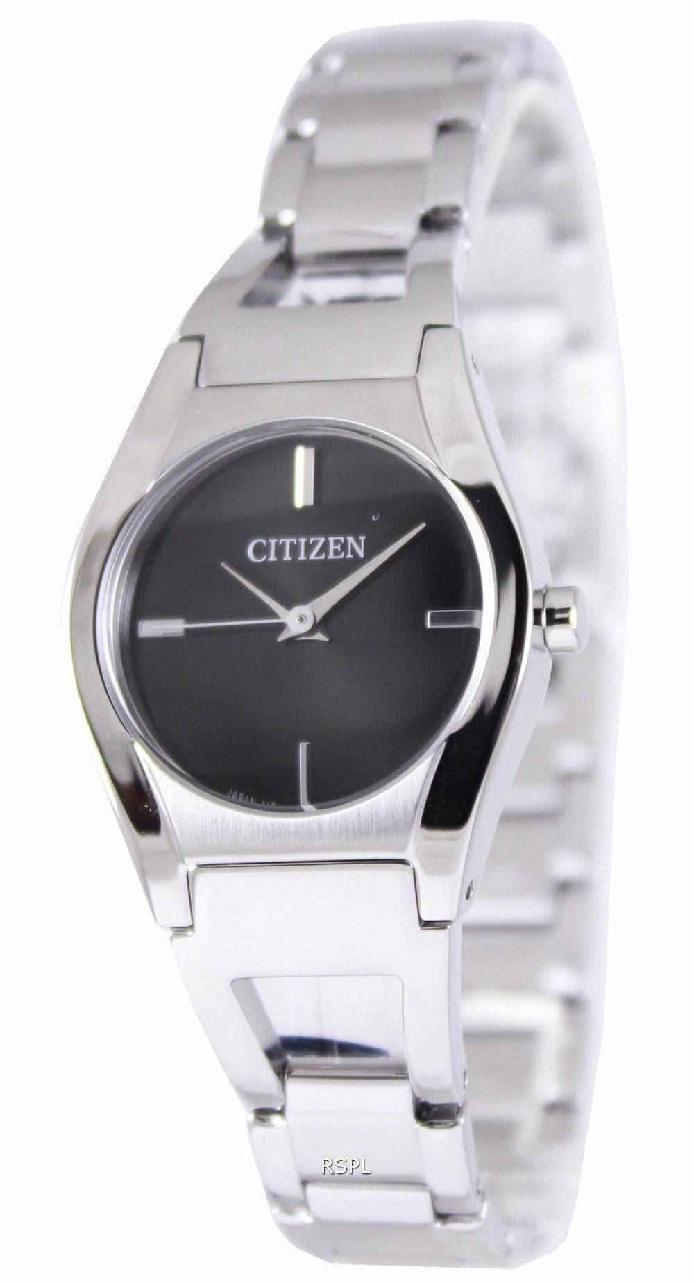 Montre Citizen Quartz analogique cadran noir EX0320-50F féminin