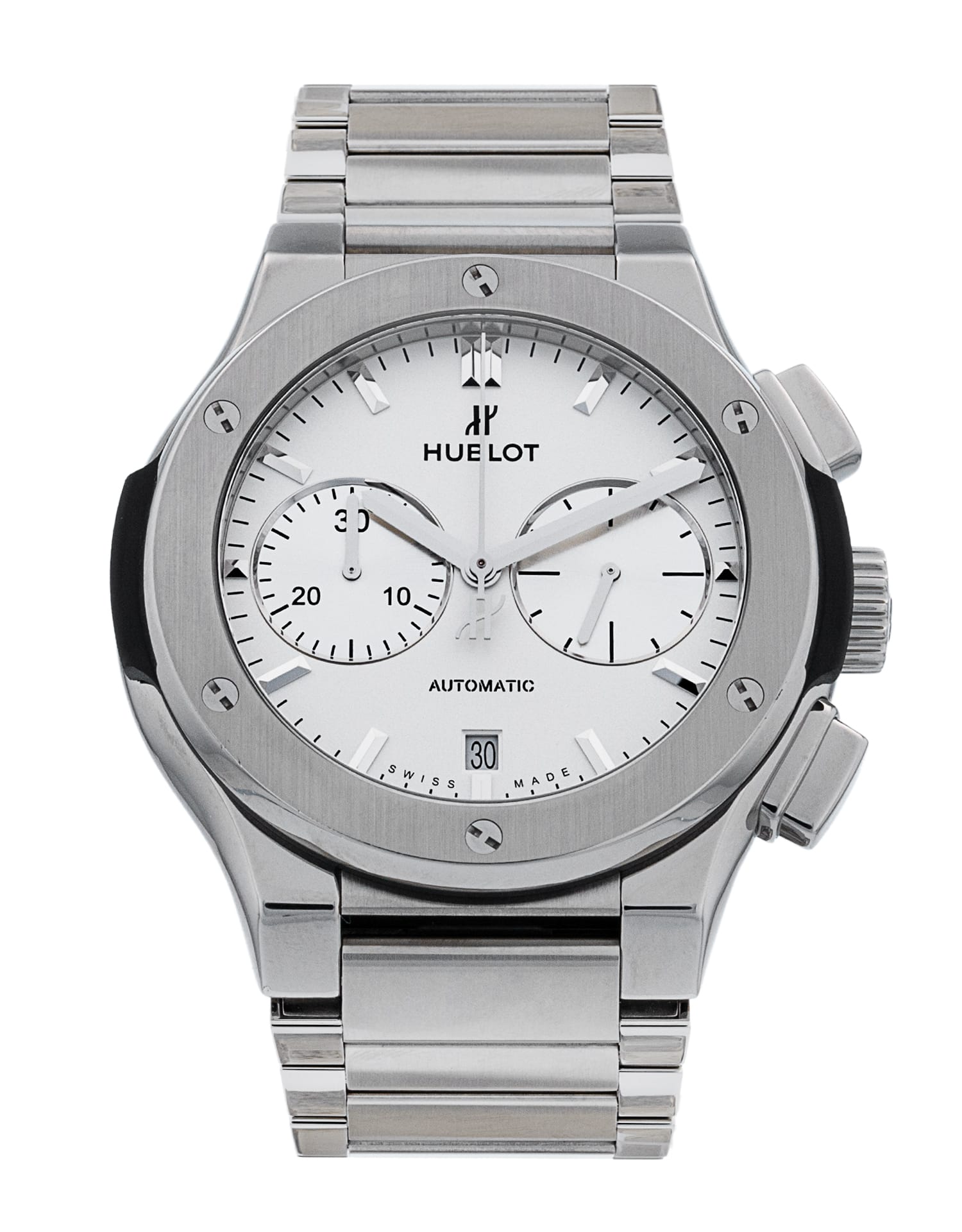 Hublot Classic Fusion - cadran Argent et un bracelet e Métal