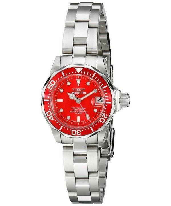 Invicta Pro Diver 200M-Rouge Quartz cadran de 12522 femmes