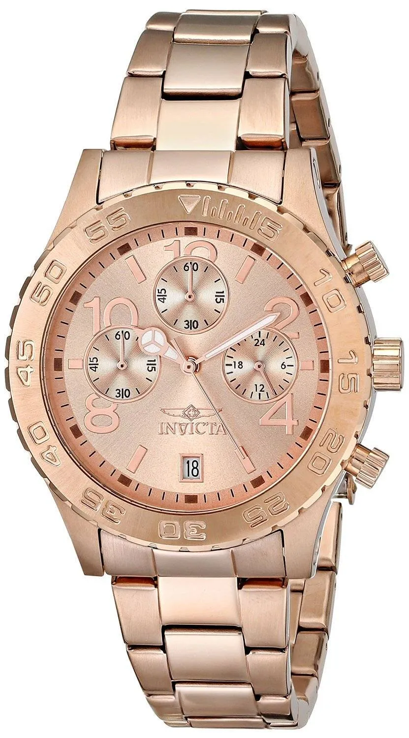 Montre Invicta spécialité Chronographe Or Rose ton 1280 hommes
