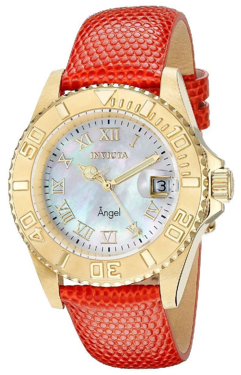 Invicta Angel mère de perle Date affichage 18412 Women Watch Dial