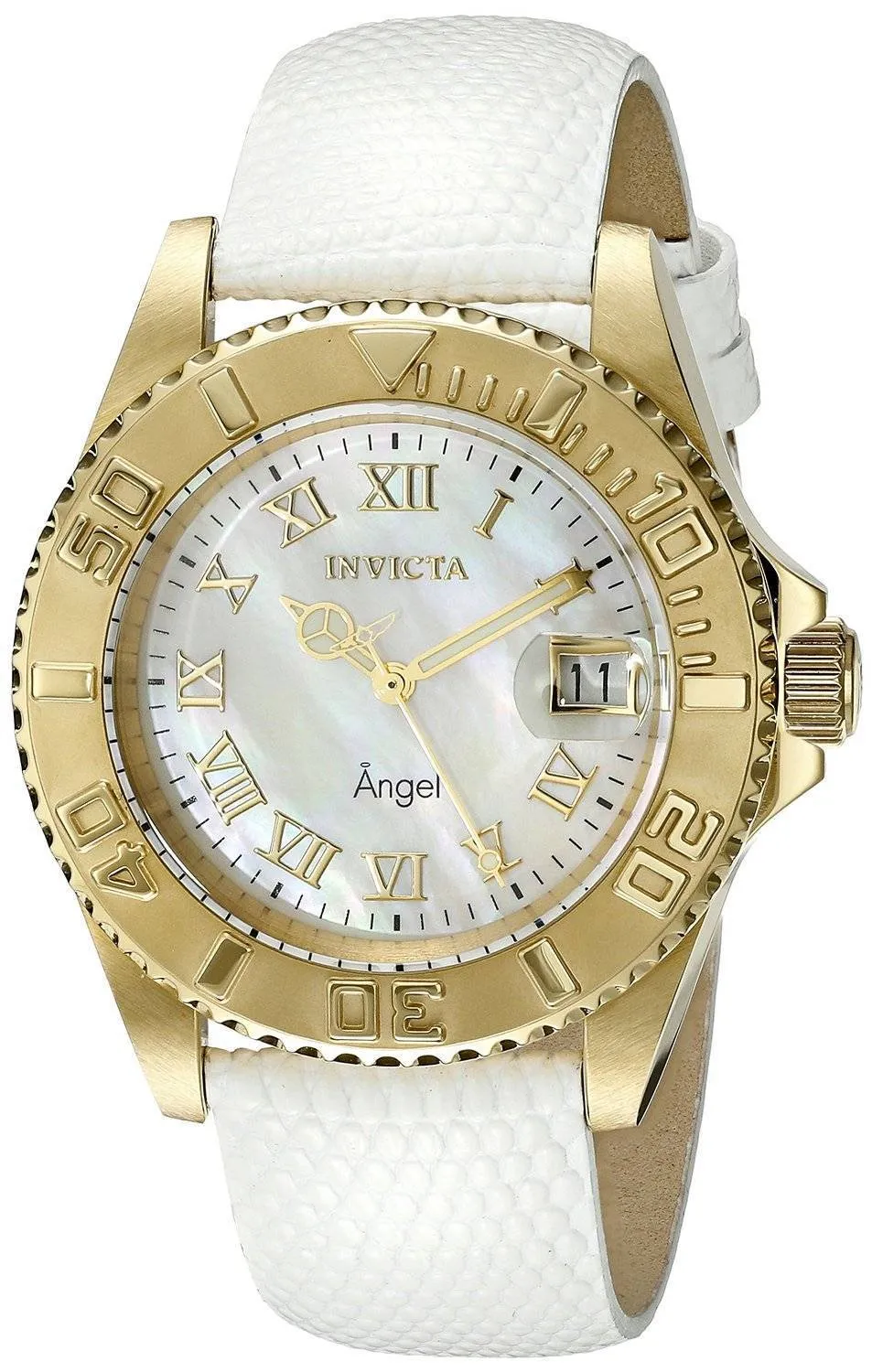 Invicta Angel mère de perle Date affichage 18415 Women Watch Dial
