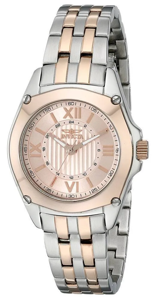 Invicta Angel Rose cadran en or deux tons en acier inoxydable 18747 Women Watch