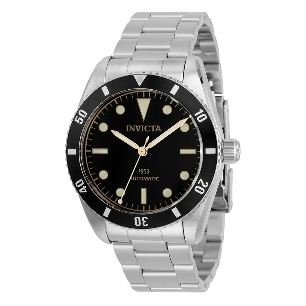 Montre Invicta Vintage Pro Diver pour homme, cadran noir, acier inoxydable, automatique, modèle 31290, 200 m