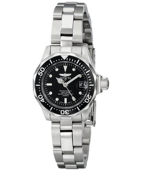 Invicta Pro Divers 200M Quartz cadran noir 8939 Montre Femme