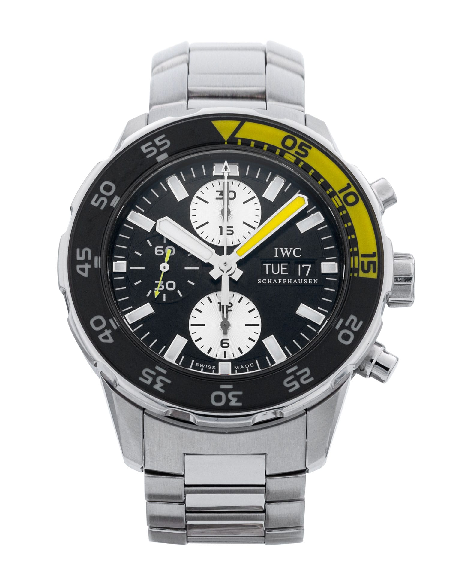 IWC Aquatimer - cadran Baton noire - argent sous-cadrans