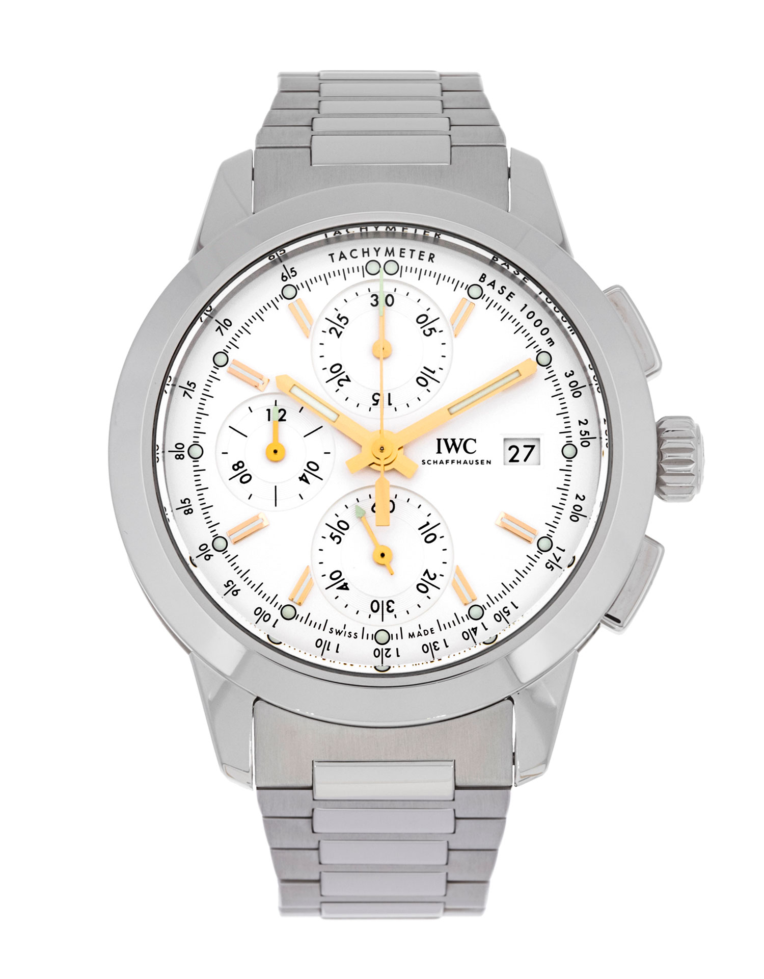 IWC Ingenieur - cadran Baton argentée et un bracelet e Métal