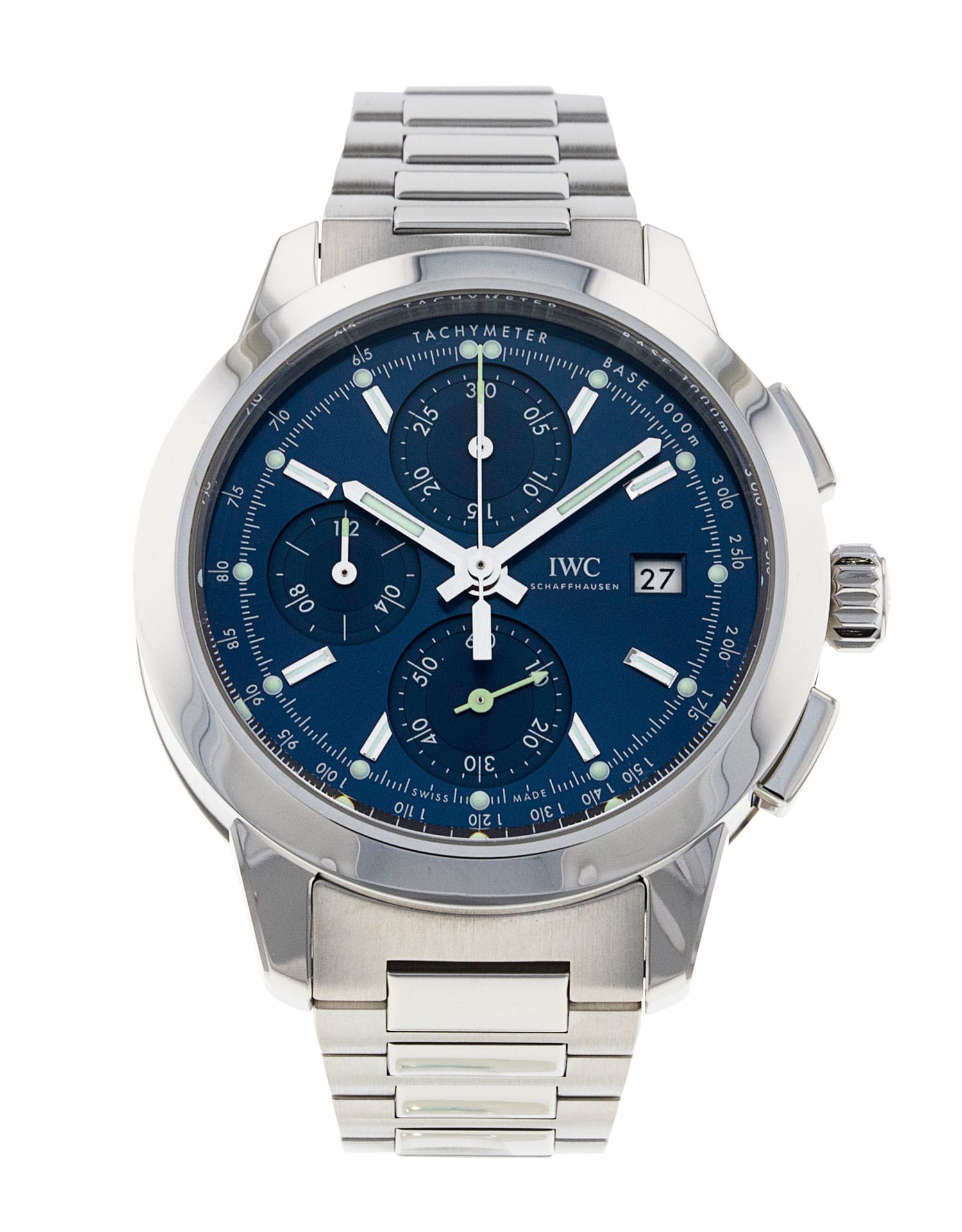 IWC Ingenieur - cadran Baton bleue et un bracelet e Métal